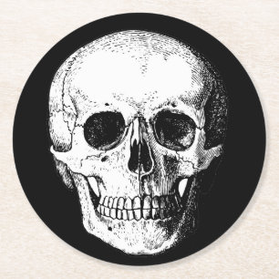 Skull papprare underlägg papper rund