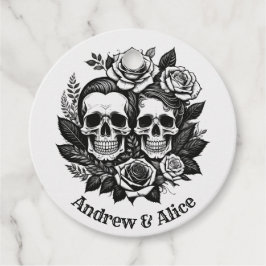 Skull-par eget namn T-Shirt Gåvor Etiketter