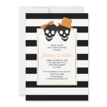 Skull par Halloween bröllop par dusch