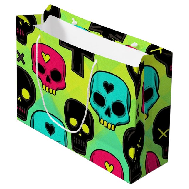 Skull Pattern Gift Bag  (Framsidan Vinklad)