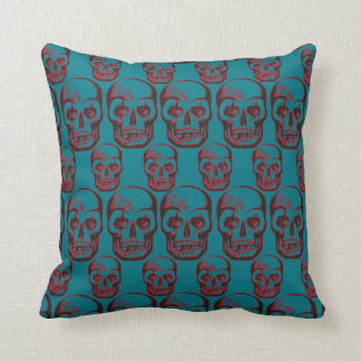 skull pattern kudde