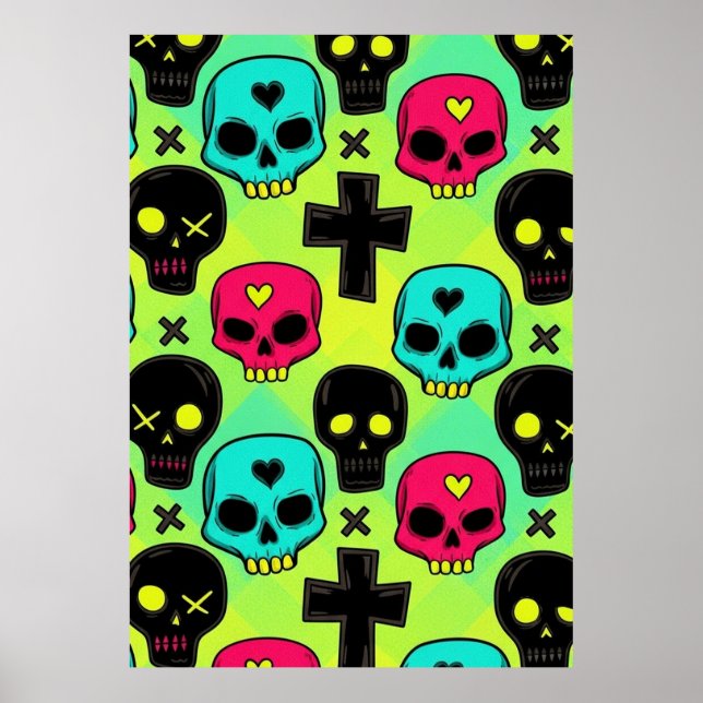 Skull Pattern Poster (Framsidan)
