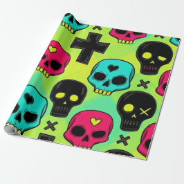 Skull Pattern Wrapping Paper Presentpapper