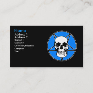 Skull Pentigram-profilkort Visitkort