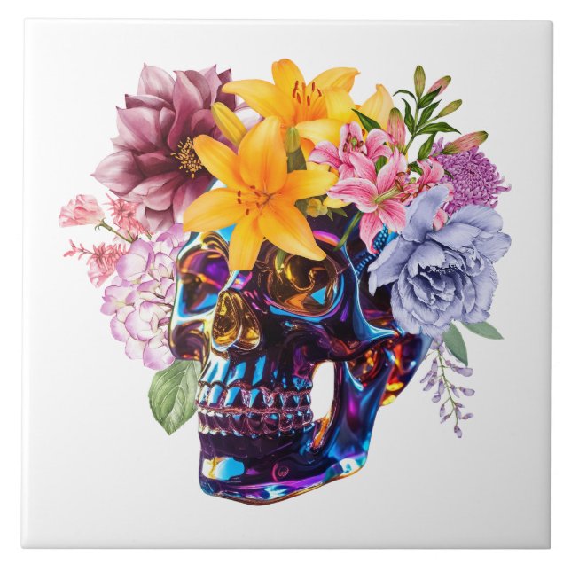 SKULL PETALS KAKELPLATTA (Framsidan)