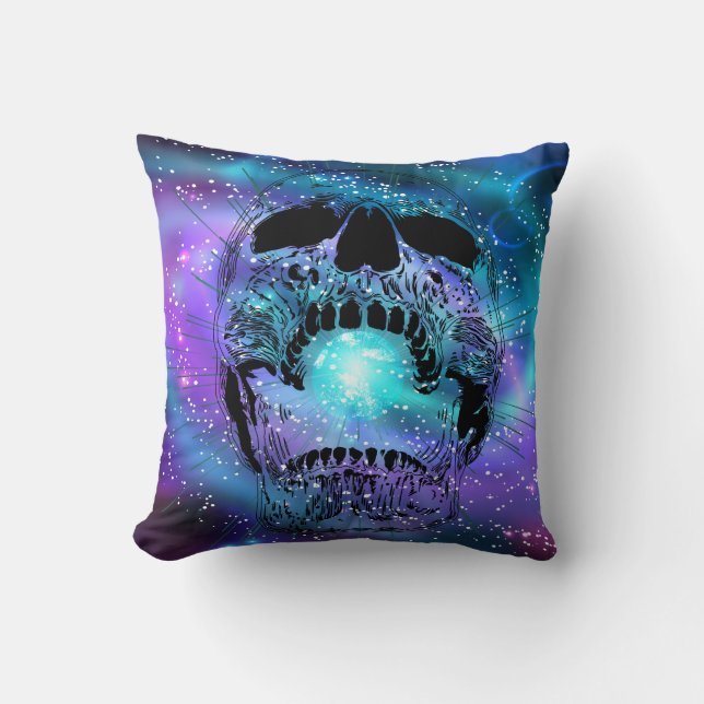 Skull Pillows Earth Galaxy Skull Kudde (Framsida)