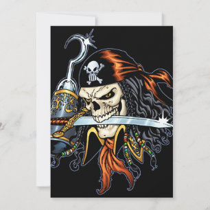 Skull Pirat med Sword och Krok av Al Rio