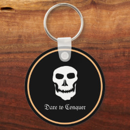 Skull, Pirater, Svart, Ghotic/Conquer Nyckelring