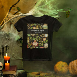 Skull Plant Mushroom Flower Abstrakt Halloween T Shirt