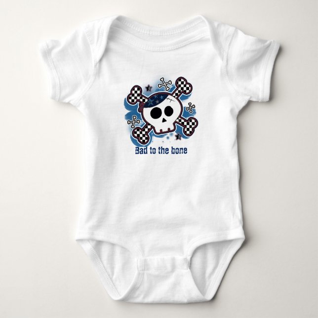 Skull Play Baby Personlig Anpassningsbar 1 biet Tee Shirt (Framsida)