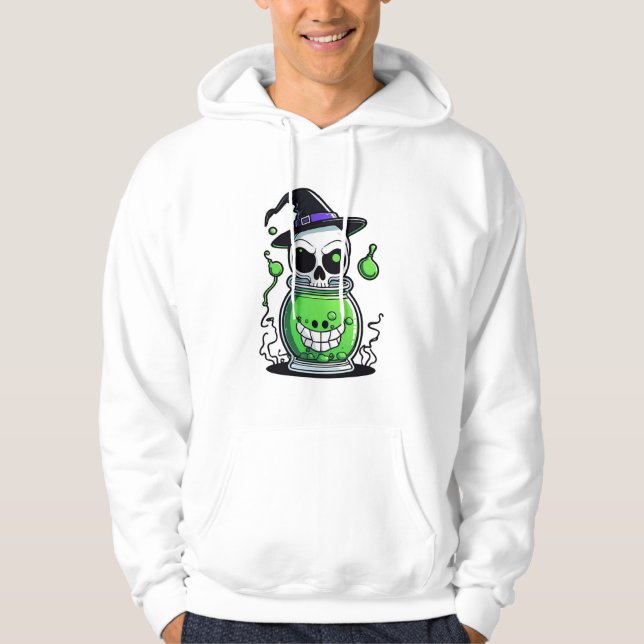 Skull & Poison Burk Halloween Hoodie (Framsida)