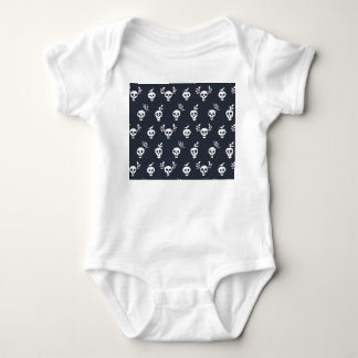 Skull Polka: Botaniskt humorisont Mönster T Shirt