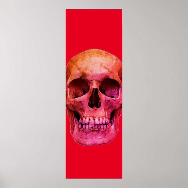 Skull, popup-bild röd poster (Framsidan)