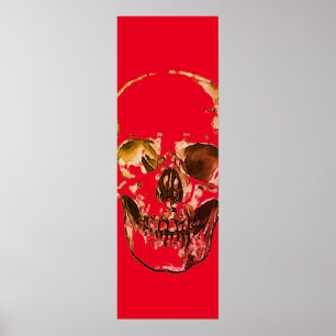 Skull, popup-bild röd poster