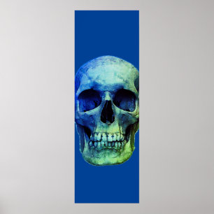 Skull-popup-blått Poster