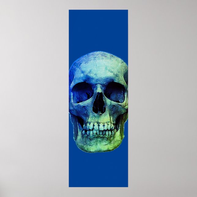 Skull-popup-blått Poster (Framsidan)