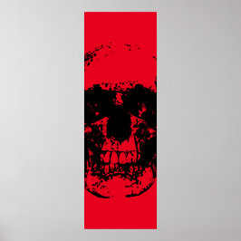 Skull-popup-svart, röd svart poster
