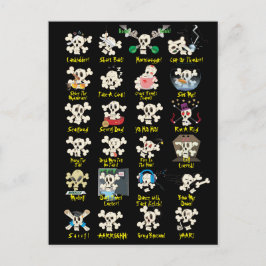 SKULL POSTKORT VYKORT