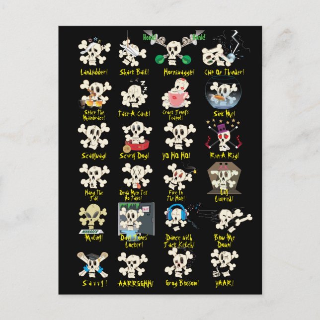 SKULL POSTKORT VYKORT (Framsida)