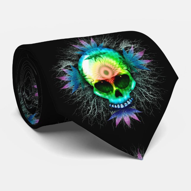 Skull Psychedelic Trippy Explosion mugg Slips (Rullad)
