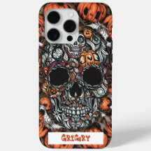 Skull & Pumpkin iphone case