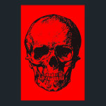 Skull Red Pop Art Fantasy Art Heavy Metall Poster<br><div class="desc">Fantasy Art Skull Skeleton Poster Print - Black & White Heavy Metall Punk Sten College Popp Art</div>