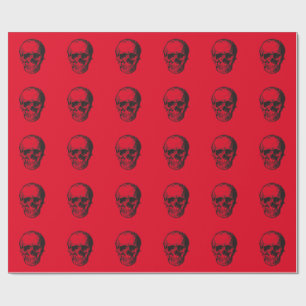 Skull Red Pop Art Presentpapper