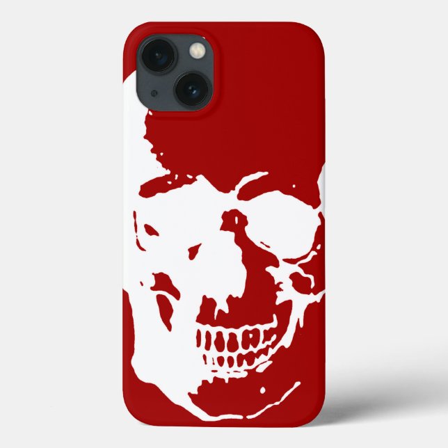 Skull Red White Metall Fantasy Art iPad Air Case (Baksida)