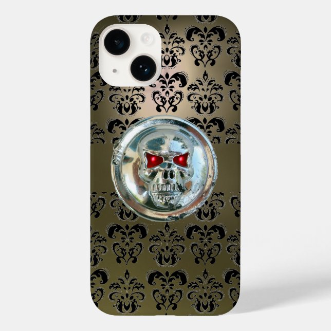 SKULL RIDERS GRÅTT BLACK DAMASK (Baksida)