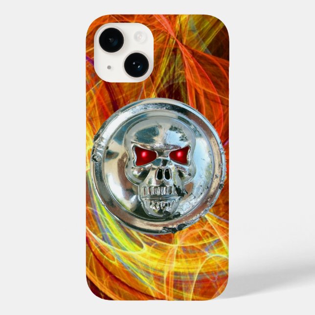 SKULL RIDERS Gult Orange Fractal Swirls (Baksida)