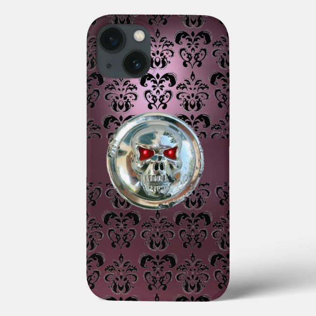 SKULL RIDERS LILA ROSA BLACK DAMASK (Baksida)