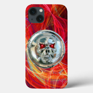 SKULL RIDERS,Red Gult Orange Fractal Swirls