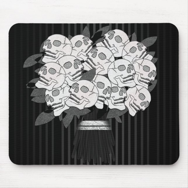 Skull Ro Black & White Gothic Musmatta (Framsidan)