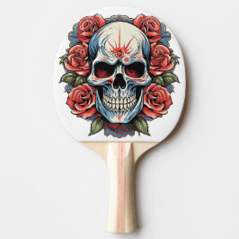 🌹 "Skull & Ro: Bold Elegance Ping Pong Paddle" Pingisracket