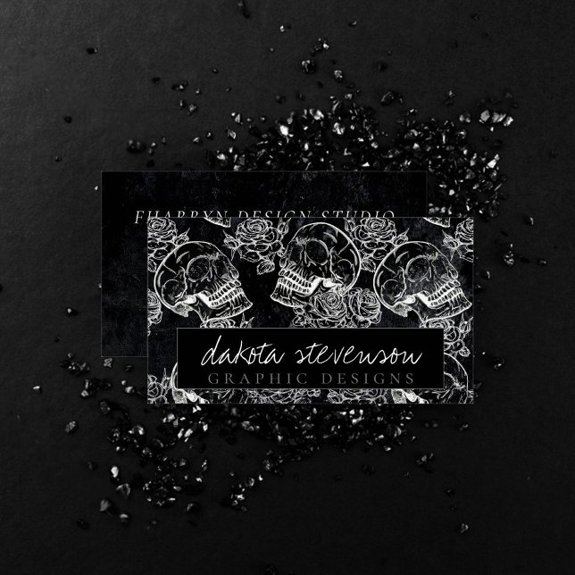 Skull Ro Chalk | Funky Gothic Grunge Branding Visitkort (Skapare uppladdad)