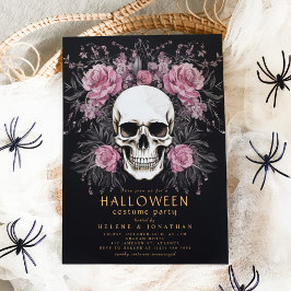 Skull Ro Gothic Vuxen Halloween Costume Party Inbjudningar