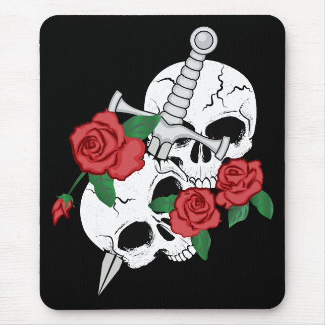 Skull, Ro och Dagger Musmatta (Framsidan)