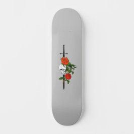 Skull-Ro och Sword Skateboard-däck Mini Skateboard Bräda 18,5 Cm