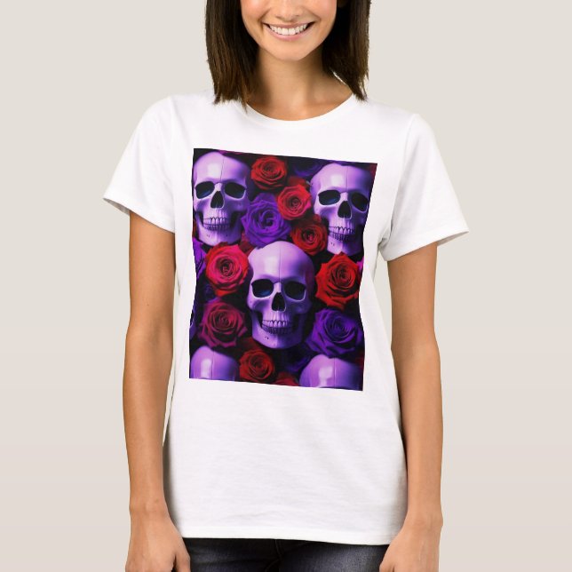 Skull & Ro T- Shirt T Shirt (Framsida)