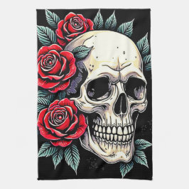 Skull Ro Tattoo Art Kökshandduk