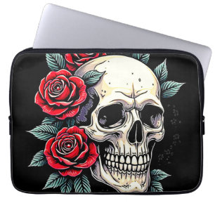 Skull Ro Tattoo Art Laptop Fodral