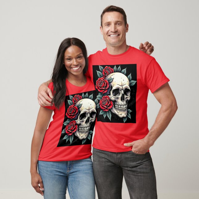 Skull Ro Tattoo Art T Shirt (Unisex)