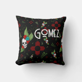 Skull Ro Zia Sol Greenery Black New mexico Kudde