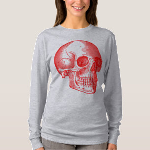 Skull - röd t-shirt