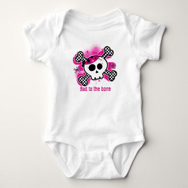 Skull Rosa Baby Personlig Anpassningsbar en Biet Tröja (Framsida)
