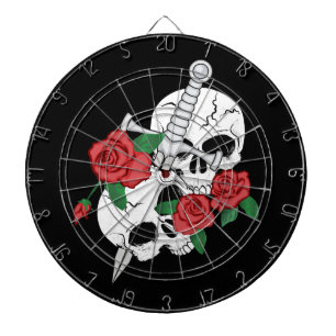 Skull, Rosor och Dagger Darttavla