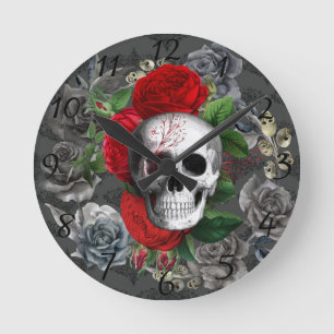 Skull Rund Klocka