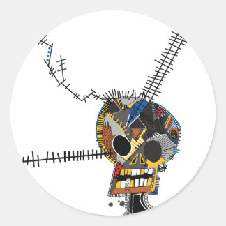 Skull Runt Klistermärke