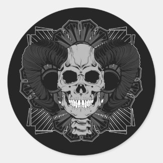 Skull Runt Klistermärke