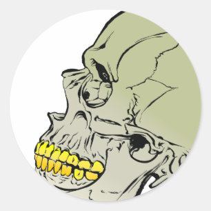 Skull Runt Klistermärke